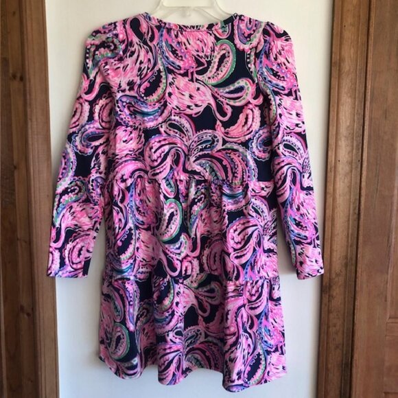 LILLY PULITZER Mini Arlette High Tide Navy Flock to the Top Long Sleeve … - Picture 5 of 16